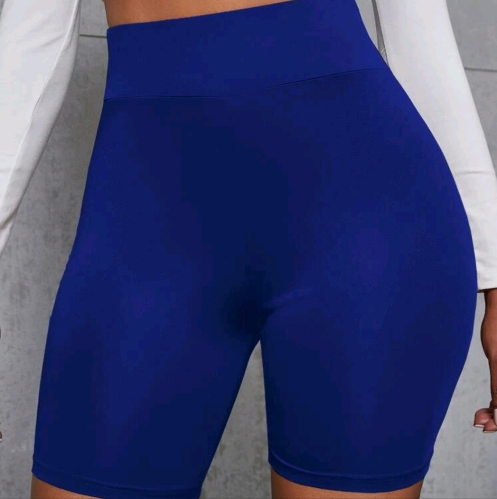Wide waist band biker shorts